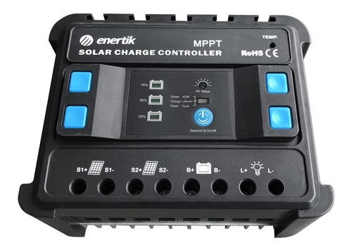 Regulador De Carga P/ Panel Solar 12v/24v 20a Mppt - Enertik