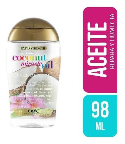 Aceite Ogx Cocunut Miracle Oil X 98 Ml