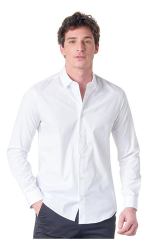 Camisa Hombre Slim Fit Elastizada Todos Los Talles