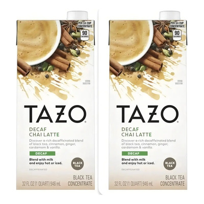 Tazo Decaf Chai Latte Concentrado Té Negro Descafeinado 946g | MercadoLibre