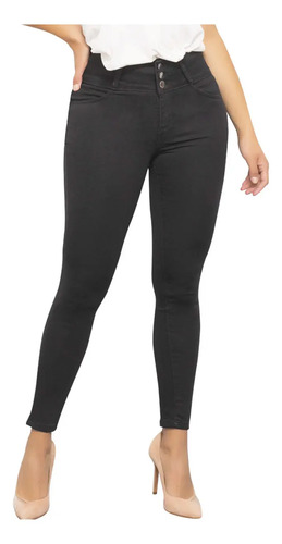 Jeans Mujer Push Up Colombiano Seven Eleven 2144negro | MercadoLibre