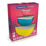 Set X 3 Bowls Potes Tramontina Mix Color Samihome
