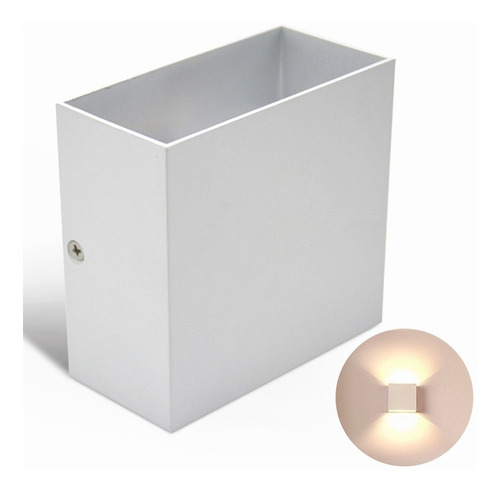 Lampara Arbotante Led 6w Cubo Moderna Pared Muro Uso Interio