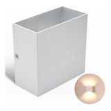 Lampara Arbotante Led 6w Cubo Moderna Pared Muro Uso Interio