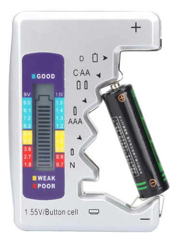 Probador Y Medidor De Baterias Digital Aa Aaa Cd 9v Botón