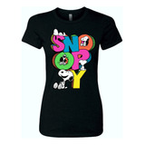 Camiseta Snoopy Femenina Serie Black Corte Dama 