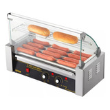 Maquina Coccion Salchicha Parrilla Hotdog Vitrina 30 Hotdogs