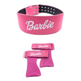 Faja Cinturon De Piel Para Gym Barbie + Straps Muñequeras 