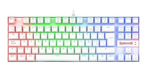 Teclado Mecánico Redragon Kumara K552 White Rgb Switch Blue