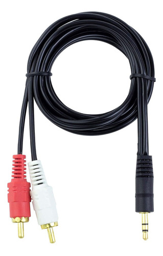 Cable De Audio Auxiliar Plug 3.5 A Rca 1 Metro 11-1004