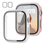 2 Fundas Blancas+rosa Para La Serie Apple Watch