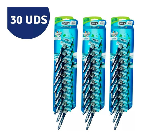 Maquina Schick 4 Quattro Desechable 30 Uds. 3 Display