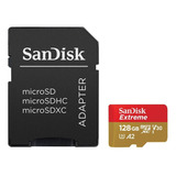 Cartão De Memória Sandisk Extreme 128gb 4k Classe 10 V30 A2