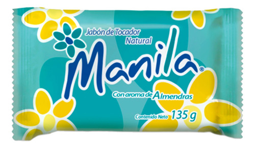 Jabon De Tocador Natural Aroma Almendra Manila 135 Grs