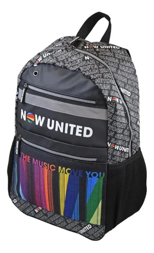 Mochila De Costas Escolar Oficial Now United Juvenil 