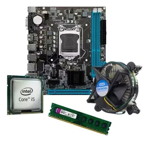 Kit Processador I5 3470 + Placa H61 1155 + 4gb Ddr3 1600mhz 