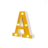 Letras De 22cm Doradas Con Luz Led 