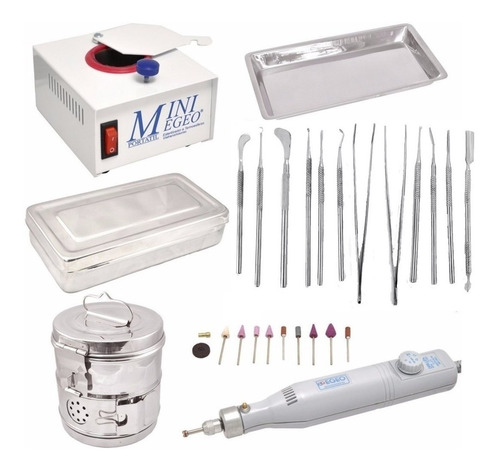 Combo Podologia Completo Torno Esterilizador Instrumentales