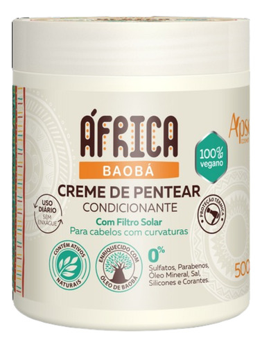 Apse Africa Baobá Creme De Pentear 500 Gr