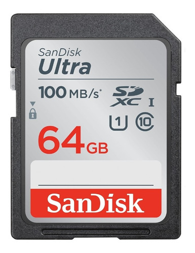 Memoria Sd Sandisk Ultra 64gb Sdxc Uhs-i 100 Mb/s Clase 10