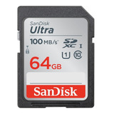 Memoria Sd Sandisk Ultra 64gb Sdxc Uhs-i 100 Mb/s Clase 10