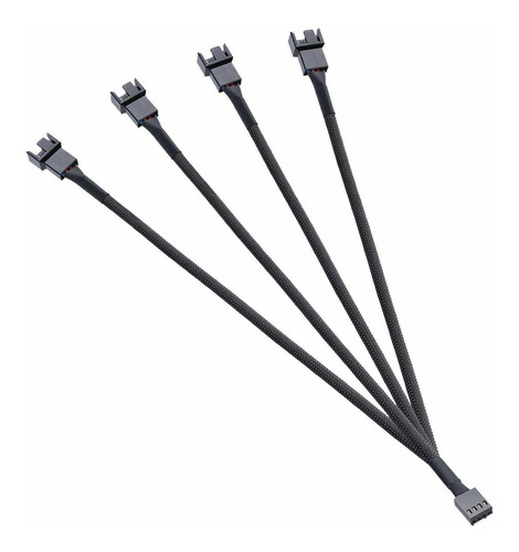 Rackteck - Cable Divisor De Ventilador De Ordenador Pwm De 4