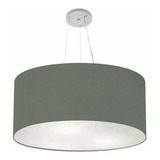 Lustre Pendente Cilindrico Md-4074 Cupula 60x30 Cinza Escuro