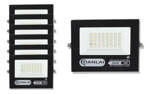 Paquete 7 Reflector Led 10w Equivale A 100w 700lm Luz Fría