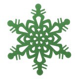 Tapetes De Natal Em Forma De Flocos De Neve, Laço Verde Verm