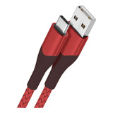 Cable Tipo C Para Xiaomi Samsung Carga Rápida 3 Metros Rojo