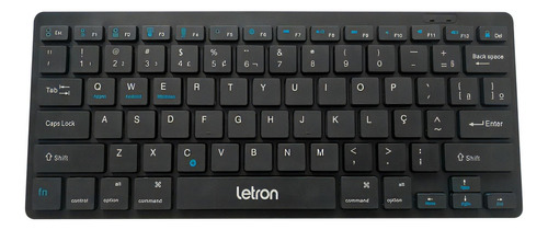 Teclado Office Sem Fio Preto P/ Android iPad Windows Letron