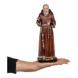 Santo Padre Pio De Pietrelcina Figura Resina 28cm