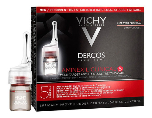 Vichy Dercos Aminexil Ampollas Anticaida 12 Monodosis Hombre