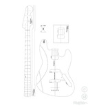 Plantilla De Bajo Jazz Bass - Luthier - Mdf 6mm