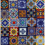 45 Pieza Azulejo Talavera 10x10cm Diferentes Colores Confeti