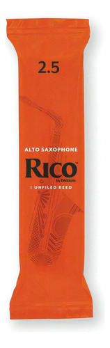 Palheta Sax Alto 2.5 (unidade) D'addario Rico 50/rja0125-b50