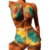 Conjunto De Ropa De Playa Con Estampado De Bikini For Mujer