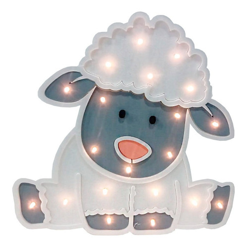 Ovejita Con Luces Led Luminosa Candybar Velador Babyshower