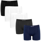 Kit 5 Cueca Boxer Lupo Micromodal Masculina Sem Costura 661