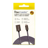 Cable Otg Tipo-c A Usb 3.0 Hembra Reforzado 1.5m Tecmaster