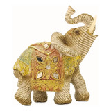 Elefante Indiano Decorativo Pequeno Resina Sabedoria Sorte