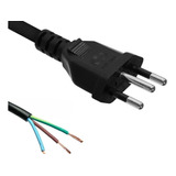 Cabo Força Tripolar Pc Ac Rabicho 1,00mm Plug 10 Amp 3,00m 