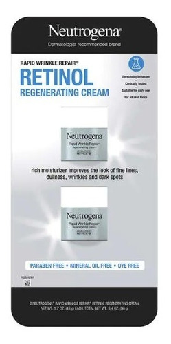 2 Neutrogena Crema Hidratante Facial Reparacion De Arrugas