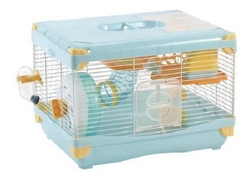 Jaula Plastica Hamster Land Azul 1 Piso Anti-mordidas Sunny