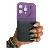 Funda De iPhone 14 / 15 Pro Puffer Degrade Tendencia