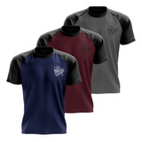 Kit 3 Camisas Treino Dryfit Basica Proteção Uv+35 Dabliu Fit