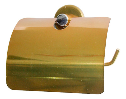 Papeleira De Alumínio Porta Papel Higiênico Standard Dourado