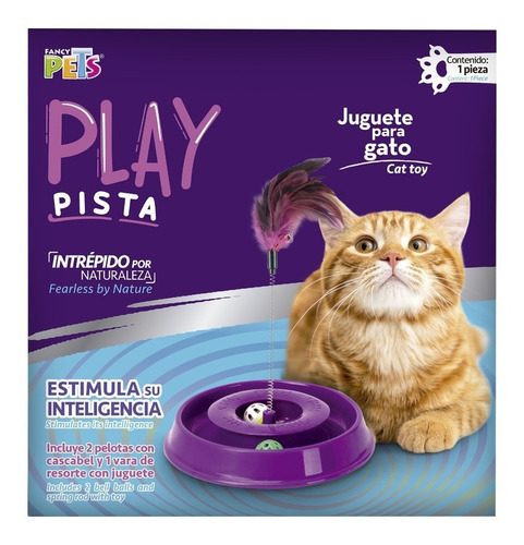 Fancy Pets Jgte. Gato Play Pista Interactiva Resorte Y Pluma