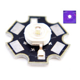 3 Led 3w Ultravioleta 365nm Estrella Pre-disipadora