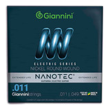 Encordoamento Guitarra 011 Giannini Nanotec Geegst11pn